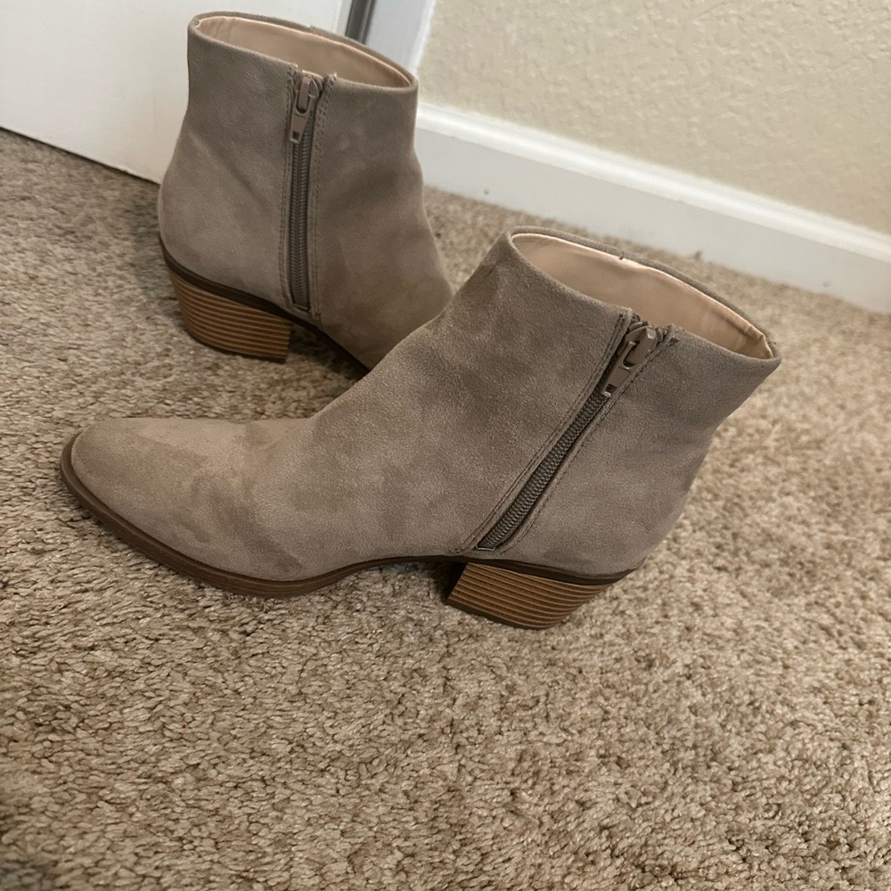Nordstrom BP Taupe Booties